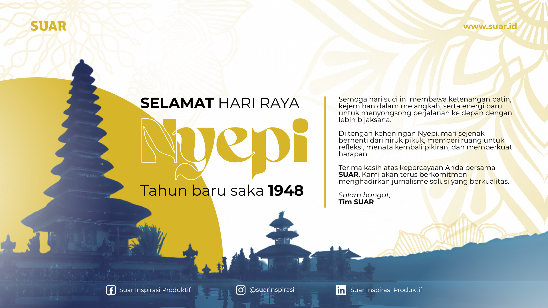Selamat Hari Raya Nyepi Tahun Baru Saka 1948